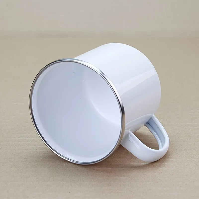 White Enamel Cup | Coffee-Tea-Milk Outdoor Camping Water Cups