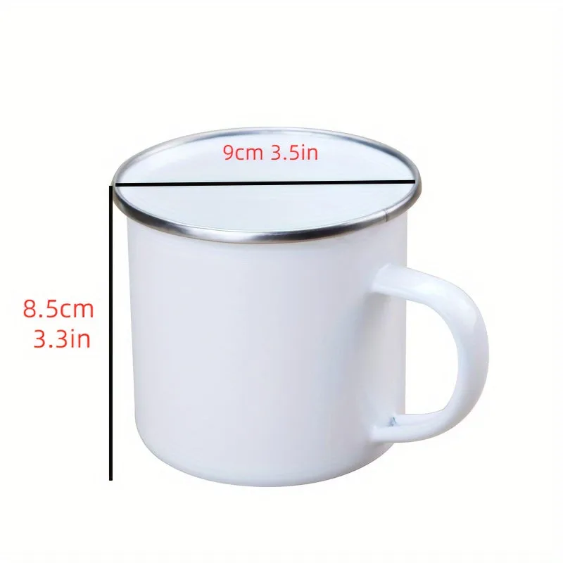 White Enamel Cup | Coffee-Tea-Milk Outdoor Camping Water Cups