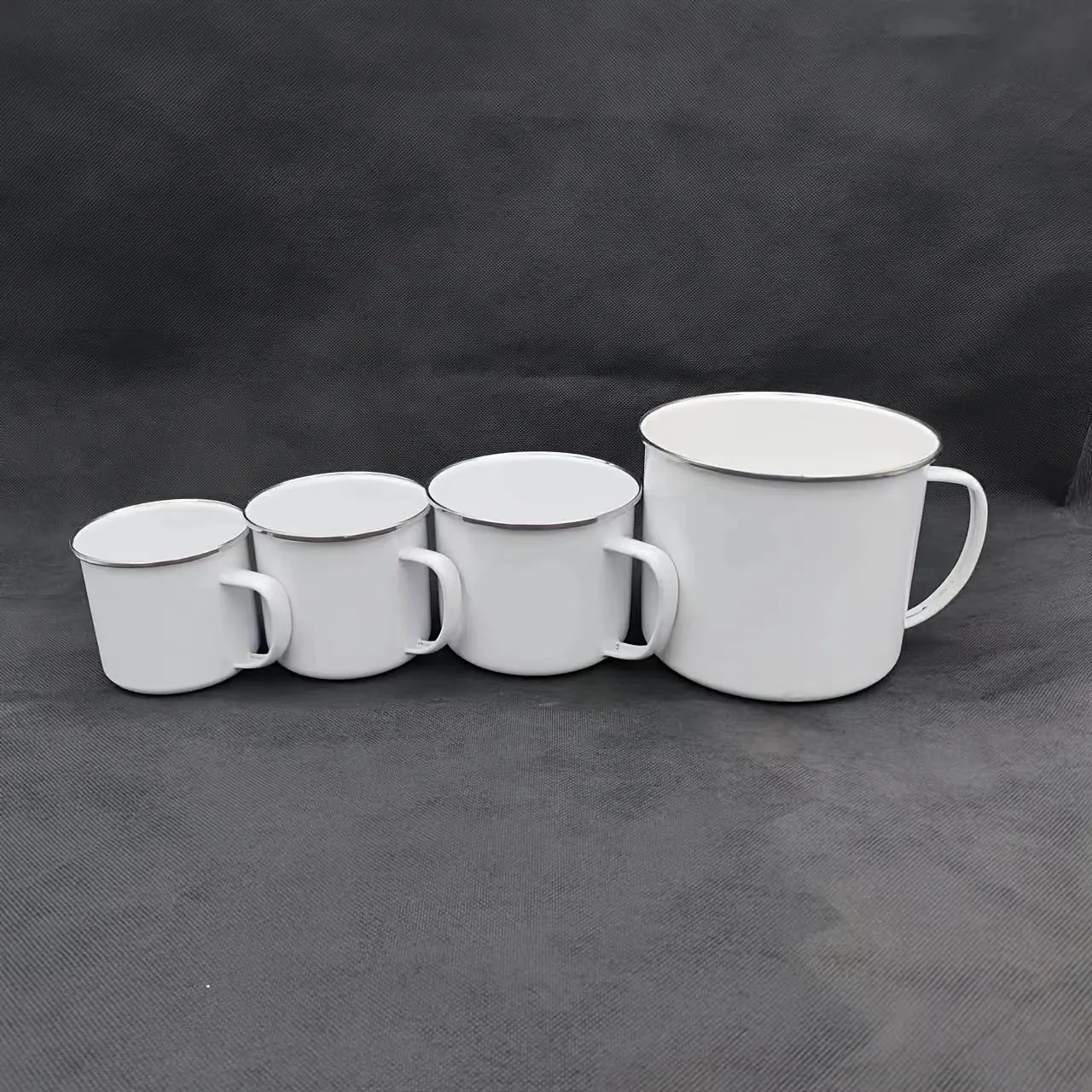 White Enamel Cup | Coffee-Tea-Milk Outdoor Camping Water Cups