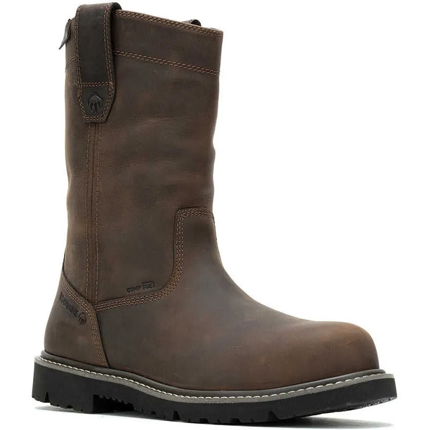 Wolverine Men's Revival 10" Comp Toe WP Wellington Work Boot- Brown- W241020