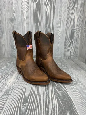 Women's Abilene 7' Distressed Brown Snip Toe - 9091