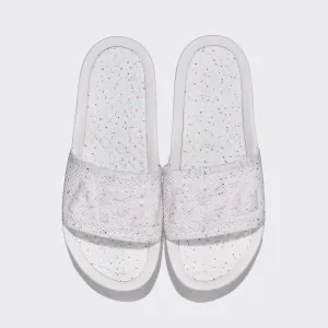 Women's Big Logo TechLoom Slide White / Confetti