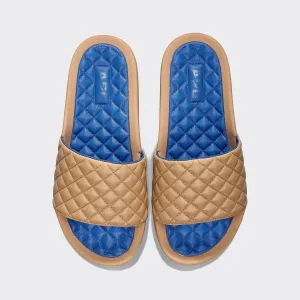 Women's Lusso Slide Tan / Cobalt