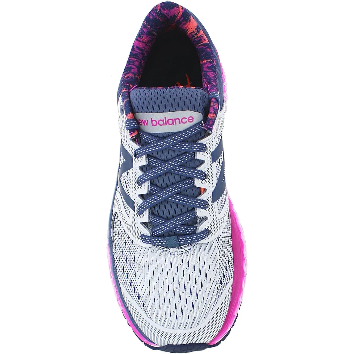 Women's New Balance W1080WO7 Fresh Foam Running Shoes Arctic Fox/Poisonberry/Vivid Tangerine Mesh