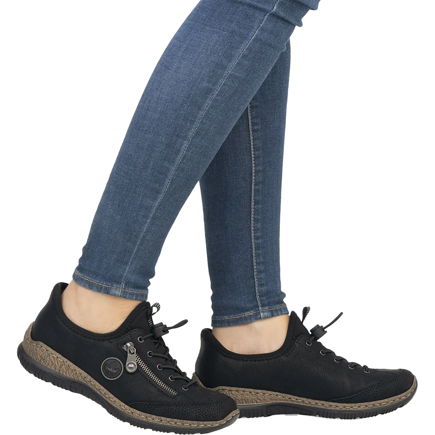 Women's Rieker N3267-01 Black/Black/Black Synthetic