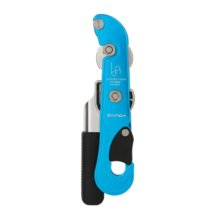 XINDA XD8604 Outdoor Hand Control Climbing Stop Descender Rappelling Descender(Blue)