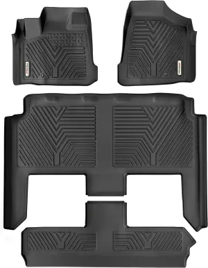 YITAMOTOR® 2008-2020 Dodge Grand Caravan/2008-2016 Chrysler Town & Country (Stow'n Go Only) Floor Liners, Included 1st & 2nd 3rd Row