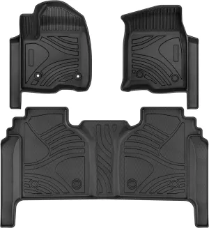 YITAMOTOR® 2019-2024 Chevrolet Silverado 1500/GMC Sierra 1500 & 2020-2024 Silverado/Sierra 2500HD/3500HD Crew Cab Floor Mats