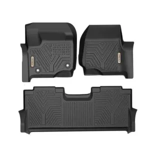 YITAMOTOR® Floor Mats Liners For 2017-2024 Ford F-250/F-350 Super Duty Crew Cab, 1st & 2nd Row All Weather Protection